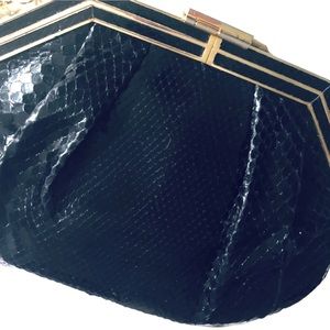 CAGGIANO | BLACK AND GOLD CLUTCH PURSE